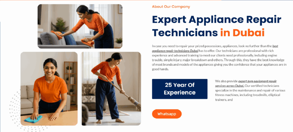 expert appliance technician website our company design